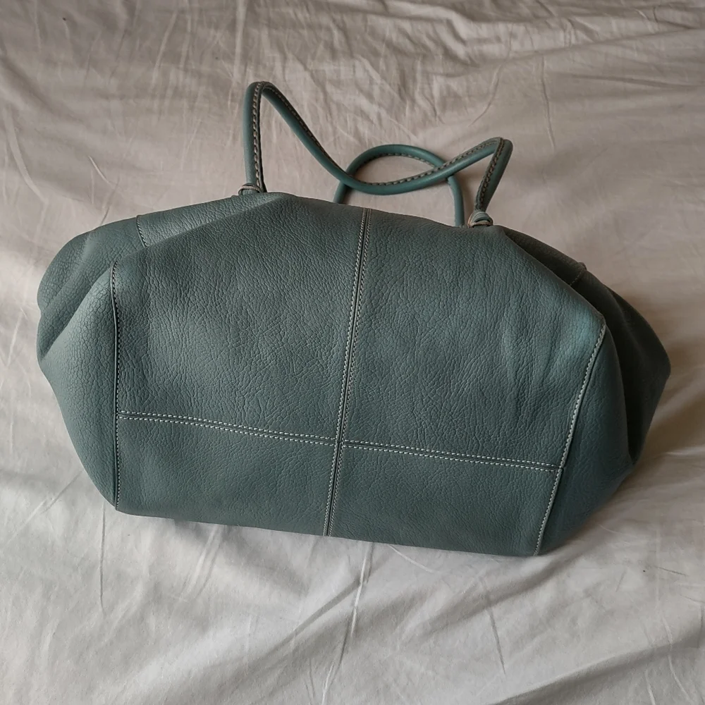 Tod's Handbag Purse Pebbled Leather Mint Green - Picture 3 of 8